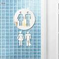 Male and Female Restroom Signs Bathroom Door Signage Decor for Restaurant. 