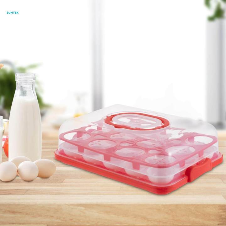 Cake%20Carrier%20with%20Cover%20Pie%20Cupcakes%20Carrier%20for%20Kitchen%20Fruits%20Camping%20Sqaure%20-%20Image%202