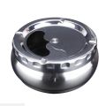 Stainless Steel Silver Ashtray for Indoor and Outdoor Use. 