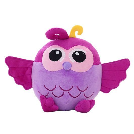 【Trick or Treat Alliance Mall】Soft Plush Cartoon Grey Purple Owl Toy Creative Ladys Birthday Kawaii Gift Home Shop Decor