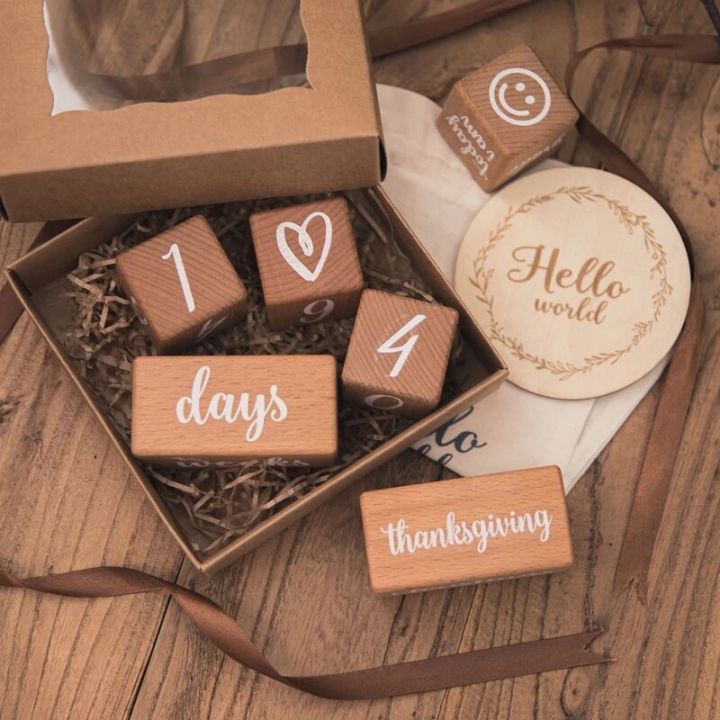 6pcs/1Set%20Baby%20Month%20Milestone%20Card%20Beech%20Block%20Square%20Engraved%20Newborn%20Birth%20Month%20Birthday%20Milestones%20Block%20Photography%20Props%20-%20Image%202