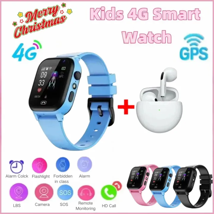 Kids 4G Smart Watch SOS GPS Location Tracker Sim Card Video Call Child ...