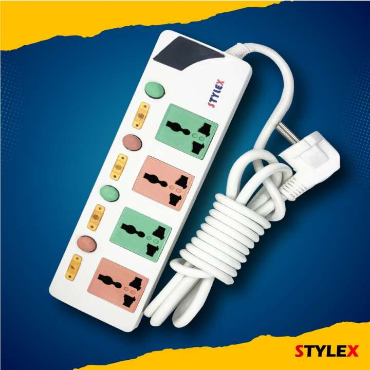 Stylex Multi plug Socket Extension Socket-4 Port