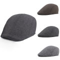 Casual Painter Newsboy Cap Spring Summer Berets Hat For Men Women Herringbone Visor Peaked Cap Solid Color Duckbill Hat Old Men. 