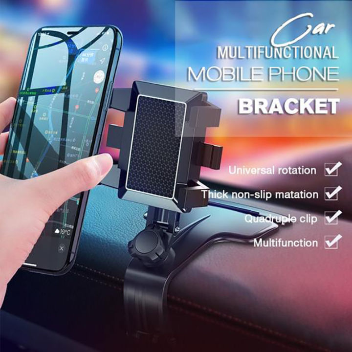 Car Phone Holder 360 Degree Navigation Dashboard Phone Holder In Car For Universal Phone Clip Mount Bracket brand new and high quality