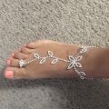 Stonefans Summer 2Pcs Set Rhinestone Leaf Finger Anklet for Women Luxury Silver Color Leaf Hand Harness Bracelet Jewelry Gift.