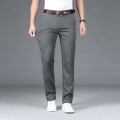 Autumn Lyocell Men's Pants Business Trousers Male Fashion Sky Blue Khaki Straight Casual Pants Man Clothing Plus Size 30-40. 