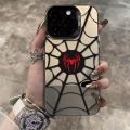 For iPhone 15 14 13 12 11 Pro Max Plus Mini XR XS X Spider Man Laser Matte Hard Phone Case on iPhone15 14ProMax Shockproof Cover.