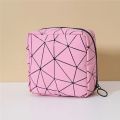 Multifunction Rhombus Pattern Sanitary Napkin Bag Sanitary Napkin Storage Bag Pad Pouch Bags Makeup Bags Storage Pouch Holder Vnce Lncei.