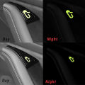 8Pcs/Set for Tesla Model 3 Car Door Open Exit Sticker Luminous Button Sticker Kit. 