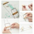 Bead Loom Kit for Beginners, Wood Stainless Steel Weaving Beading Set for Jewelry Bracelets DIY Handmade Knitting Machine Beading Tool. 