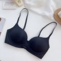 Japan seamless bra one-piece glossy light breathable gathered small bra thin comfortable underwire underwear women. 