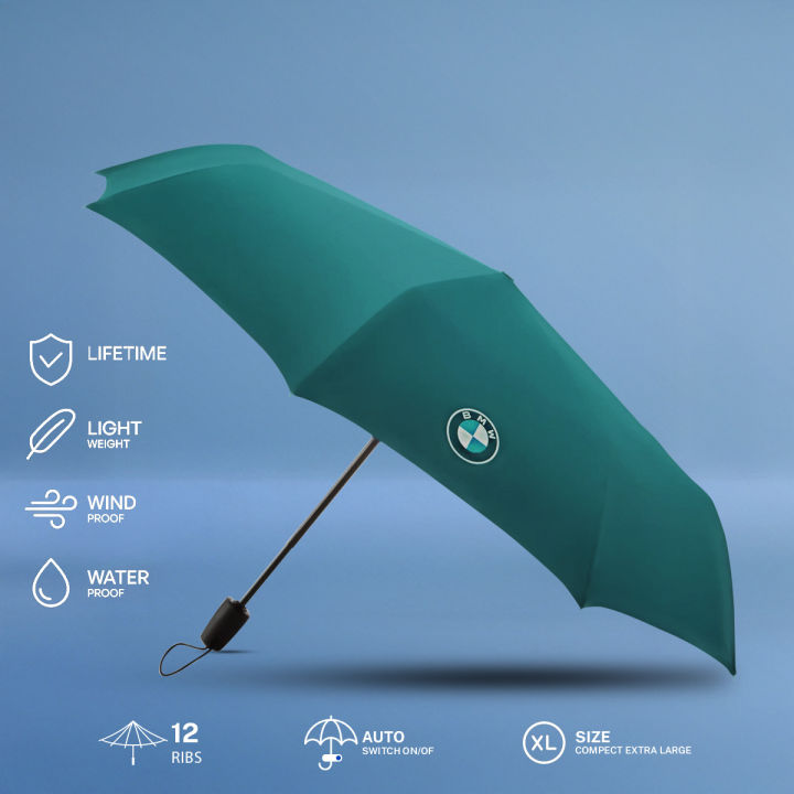 Original BMW motorsports 12 rib auto open & close umbrella 100% waterproof