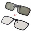 Clip-On Type Circular Passive Polarized 3D Glasses For TV 3D Cinema 0.22mm. 
