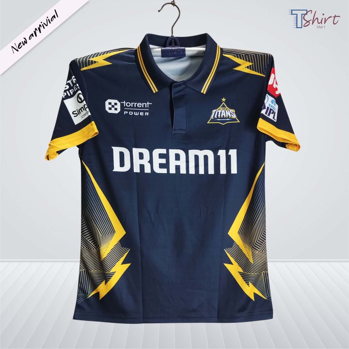 Gujarat Titans Premium Collar Polo IPL Cricket Jersey For Men - GT Half Sleeve Polo - Gujarat Jersey 2026