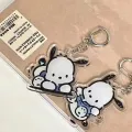 Steve Ins Cute Pacha Dog Keychain Double-sided Acrylic Phone Case Girlfriend Couple Pendant Lanyard Small Pendant New. 