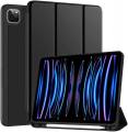Case For Apple iPad Pro 11 inch 4th/3rd/2nd/1st Generation 2022/2021/2020/2018, Slim Trifold Stand Soft TPU Back Cover with Built-in Pencil Holder [Auto Sleep/Wake] Black - Navy Blue. 