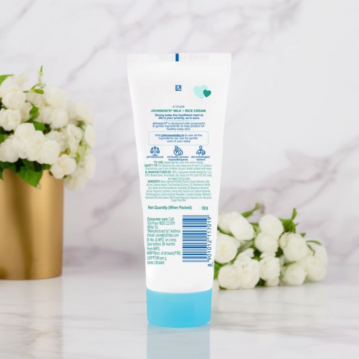 Johnson%E2%80%99s%20Baby%20Skincare%20Cream%20Milk%20+%20Rice%2030g%20-%20Image%202