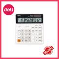 Deli Calculator M01010 12 digit Dual Power Color White Pack of 1 pcs.