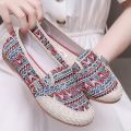2024 Spring and Autumn Shoes, New Single Shoes, Canvas Shoes, Casual Women's Shoes, Comfortable Non-slip Fisherman's Shoes, One Foot Kick Cow Tendon Sole. 