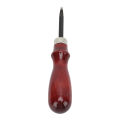 Leather Edge Beveler Portable 1.2mm Steel Curved Wooden Handle Edger Hand Made DIY Craft Tool. 