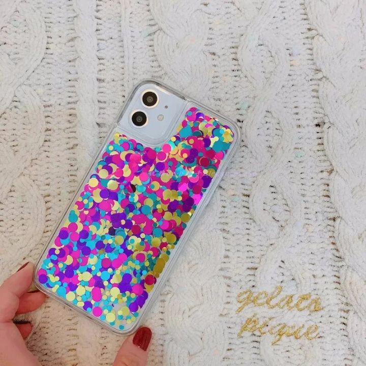 Flow Shiny Sparkles Case for iPhone 15 14 13 Pro Max Shells Gloss