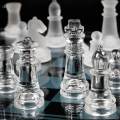 Glass Chess Game Elegant Classic Strategy Game for Festival Gift Interaction. 