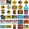 10/30/60PCS Jurassic Park Warning Sign Stickers Dinosaur Danger Banning DIY Motorcycle Travel Phone Guitar Laptop Cool Sticker. 