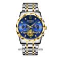 BINBOND 1236 Men's Luxury Top Brand Watches Classic Fashion stainless steel Sport Quartz Watch.