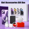 Accessories Gift Box for iPhone, 6in1 Accessories Set,Wireless Earbuds Pro,EU PD20w Fast Charger, Wireless Charger,Clear Case. 