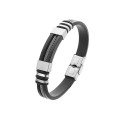 Stainless Steel Bracelet Men Wrist Band Black Link Punk Wristband Stylish Gift.
