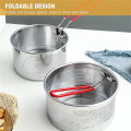 Frying Basket Stainless Steel Pasta Basket Long Handle Basket Round Food Filter Basket Kitchen Utensilsdiameterabout16cm.