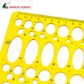 Transparent plastic Ellipse drawing template Oval professional design drawing board 25cm students rulers KJ012.