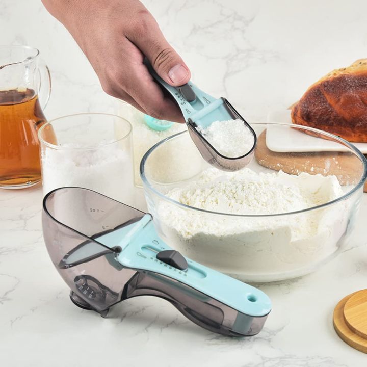 Adjustable%20Measuring%20Spoons%20for%20Kitchen,%20Set%20of%202%20Pieces%20/%20Kitchen%20Tool%20Plastic%20Scoop%20Measuring%20Cup%20with%20Magnetic%20-%20Image%202