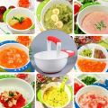 Baby Food Grading Bowl with Masher: Portable Baby Food Masher and Serving Bowl, Weaning Ready (Pack of 1 Set). 