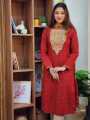 New Exclusive Readymade Cotton Red Three Piece For Women. 