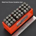 Harden Steel Letters punch 27Pcs ( 3mm / 4mm / 5mm / 6mm / 8mm / 10mm ) Professional Alphabet Chrome Vanadium punch set.