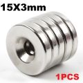 15mm Disc Neodymium Magnet 15x3mm With Countersunk Hole Industrial Super Strong Neodymium Magnets Super Strength Permanent NdFeB N35 Magnet For. 