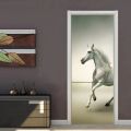 Horse Door Sticker Door cover Self-adhesive Wallpaper Kitchen Wall poster Deer Home Decoration Mural pvc. 