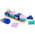 Baby Development Games Montessori Toy Wooden Building Blocks Early Learning Educational Toys Color Kids Puzzle Toys for Children.