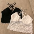 Sexy Lace Chest Wrap Korean Style Scheming Halter Women's Tube Top Underwear with Chest Pad Base Bra.