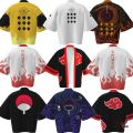 【CustomFashion Anime Kimono Naruto Cosplay Costumes Uchiha Sasuke Akatsuki Cloak Uniform Ninja Jacket Unisex Clothes Top. 