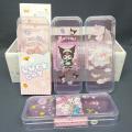 Sanrio Pencil Case Transparent Password Acrylic Pen Box Kuromi Cinnamoroll Melody Kawaii School Students Storage Box Stationery.