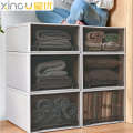 Drawer style plastic transparent wardrobe, sorting clothing cabinet, box, storage box.