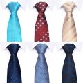 Tie For Men Gravatas Wholesale Brown Woven 7.5 cm Silk Necktie Wedding Accessories Fit Group Office. 