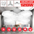 Lamps E26/E27/B22 120W LED Light Deformable Ultra-bright LED Lamp Ceiling Light with 2/3/4 Adjustable Panels for Warehouse/Basement/Barn/Home/Office. 