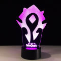 【Nine Dan Store】3D Illusion WOW World of Warcraft LED Table 7 Color Night Light Touch Lamp Kids Children Family Holiday Gift Dropship.