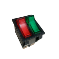 KCD1 6-Pin Double Rocker Switch 6A 250V With Green Red Light. 