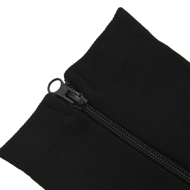 2X%20Compression%20Stockings%20Nylon%20Zipper%20Compression%20Sock%20Leg%20Knee%20Support%20Open%20Toe%20Varicose%20Veins%20Stretch%20Socks(Black)XXL%20-%20Image%207