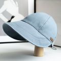 Foldable Wide Brim Sun Hat Drawstring Adjustable Caps for Men Women Beach Hats Summer Quick-drying Visors Fisherman Cap. 